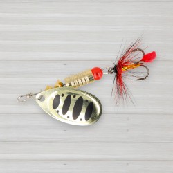 Блешня обертова ZEOX Reactive № 3, 6г, колір 009 Gold-Black Dot